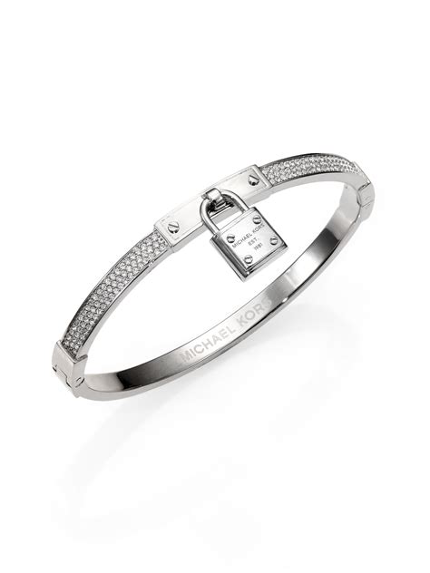 michael kors bangle sterling silver|Michael Kors bracelet with lock.